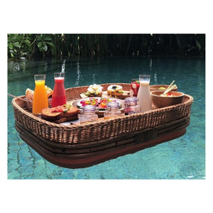 Bandeja de servicio flotante para Pooly Nuevo diseño Flotador de ratán Mesa de ratán Bebida de Vietnam Bandeja flotante de formas múltiples - Product Image 5