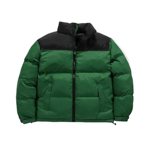 Vente chaude Logo Personnalisé Imprimé Doudoune pour Hommes Streetwear Vert et Noir Contraste Fermeture Éclair Chaud et Durable - Product Image 1