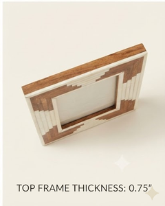 Resin Work Wood Photo Frame 4x6 Inch Rectangle Rustic Handmade Tabletop Vertical Display - Product Image 4
