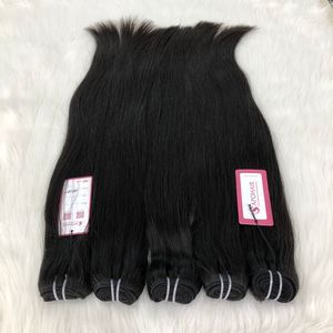 Calidad de lujo 20 pulgadas recto 100% Remy Top Color natural máquina trama extensión del pelo - Product Image 1