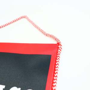 Bandera Ovalada de Satén de Cristal de Calidad Superior, Doble Cara, con Hilo Rojo y Blanco, para Uso en Publicidad y Promoción - Product Image 3