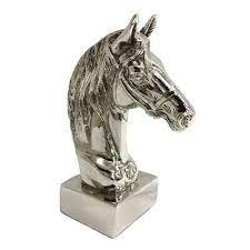 Estatua de caballo de aluminio-Escultura de soldadura elegante para decoración del hogar - Product Image 2