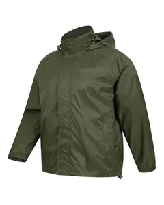 Vente en gros Veste anorak personnalisée pour hommes coupe-vent en nylon/polyester avec capuche respirante et à séchage rapide pour les vêtements d'hiver en plein air - Product Image 5