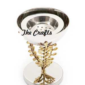 Stainless Steel <b>Silver</b> And Gold Color Incense <b>Burner</b> Handmade Round Shape Mabkhara Oil <b>Burner</b> For Home Decor - Product Image 4