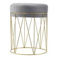 Pouf de rangement carré bleu ciel au design moderne avec couvercle amovible, pieds en métal, pour salle à manger, gonflable, durable et portable