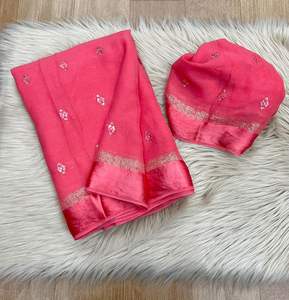 Calidad superior Alta demanda Moda étnica india Sari hacia adelante para mujeres Premium Georgette Sarees para la venta a precios al por mayor - Product Image 3