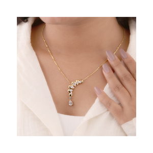 Collier élégant en diamant taille poire pour femmes avec finition haut de gamme pour les tenues de mariée et les événements du soir - Product Image 3