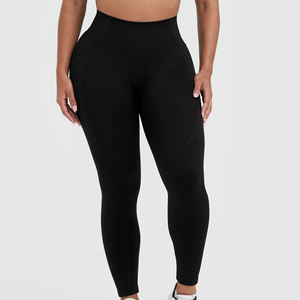 Factory Direct Custom Made Women's Gym <b>Legging</b> High Quality Nylon <b>Knitted</b> Fabric Logo on Waist for Summer Exercise Wear - Product Image 1