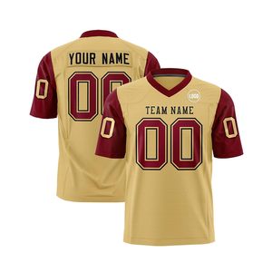 Camiseta de fútbol americano personalizada de alta calidad al por mayor transpirable de secado rápido con diseño de logotipo personalizado - Product Image 1