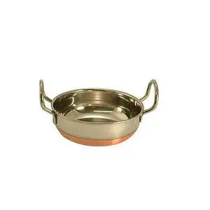 印度手工铜金属家用厨房炊具汤牛奶牛排煎锅铜炊具和锅炊具套装