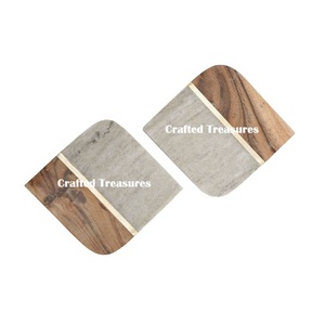 Ensemble de 4 sous-verres design et fabriqués en bois, fabricant et exportateur de bois d'acacia design personnalisé d'Inde de haute qualité - Product Image 5