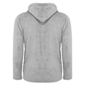 เสื้อแจ็กเก็ตผู้ชายผ้าฟลีซมีฮู้ดแบบซิปมีฮู้ดแจ็คเก็ตขนแกะขั้วโลกกันลม - Product Image 2