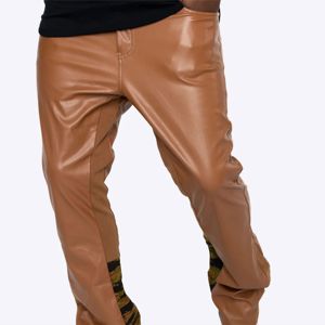Men's Retro Leather Flared Pants - Durable and Comfortable <b>Bell</b>-Bottom Trousers for a Vintage Fashion Statement - Product Image 2