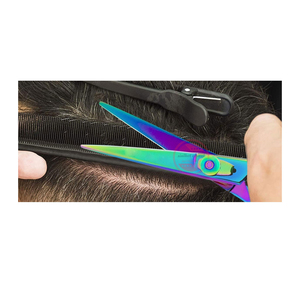 Ciseaux de coupe de cheveux 6.5 pouces ciseaux de coiffeur en acier inoxydable ciseaux de coiffure lames tranchantes pour hommes femmes Multi - Product Image 3