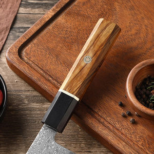 Ensemble de 6 couteaux de cuisine en acier damas avec manche octogonal, couteau de chef, Kiritsuke, Santoku, Nakiri, couteau utilitaire - Product Image 6