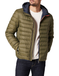 2024 New Fashion High Outdoor Sportswear Plus Size <b>Light</b> <b>Weight</b> Zipper Autumn Breathable Windproof Men's Hooded Puffer <b>Jacket</b> - Product Image 1