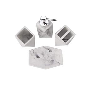 Ensemble de 7 salles de bain en marbre élégant, avec support de luxe, distributeur de savon, boîte à savon, ensemble de salle de bain personnalisé, prix bas - Product Image 2