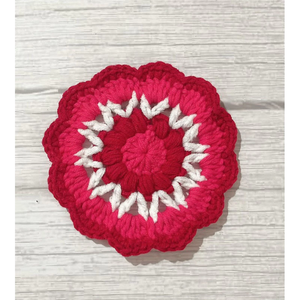 Posavasos de Flores de Rosa de Ganchillo de Lana Hechos a Mano, Manta de Diseño Clásico Reutilizable, Regalo para el Día de la Madre de Vietnam - Product Image 2