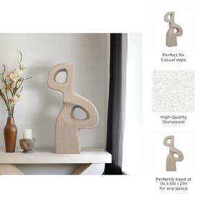 Objet de table blanc, sculpture élégante et artistique, décoration d'intérieur, pièce maîtresse pour le salon, l'affichage de bureau, fabriqué à la main en Inde - Product Image 3