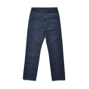 Pantalon décontracté en lin/coton pour hommes, en tissu doux, teint en couleur unie, avec cordon de serrage, manches longues, poches latérales, respirant et écologique. - Product Image 1