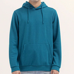 Sudadera con Capucha de Felpa 100% Algodón para Hombre, Sudadera Gruesa con Capucha y Corte Holgado, Diseño Liso - Product Image 1