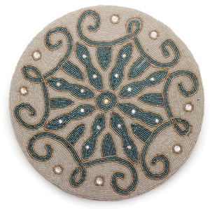 belagavi <b>beaded</b> design mats exclusive handmade table <b>placemats</b> decorative belagavi <b>beaded</b> table mats - Product Image 5