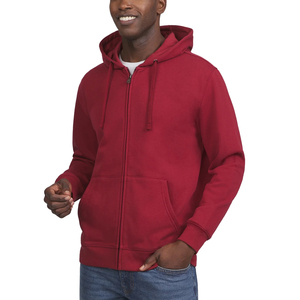 Sweat à capuche zippé pour homme, 100% coton, respirant, écologique, avec logo personnalisé imprimé, haute qualité - Product Image 1