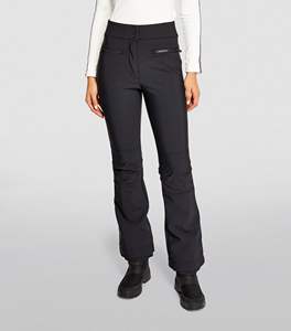 Pantalon large pour femme en laine, coupe régulière, taille mi-haute, couleur noire, avec poche zippée, marque personnalisée - Product Image 2