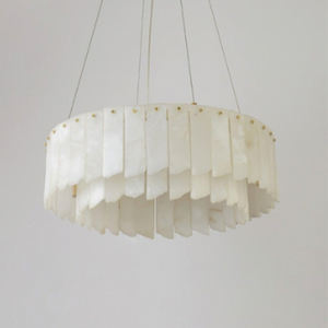 Lustre à panneau circulaire superposé à hauteur réglable pour décoration d'hôtel à faible quantité minimale de commande - Product Image 2