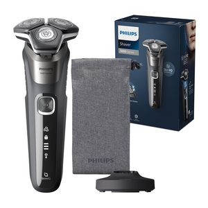 Rasoir électrique sans fil à triple lame, rasoir rotatif humide/sec avec tondeuse intégrée, étui, capuchon et support de charge, étanche IPX7 - Product Image 5
