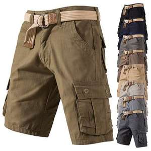 Pantalones cortos Cargo tácticos personalizados para hombre, impermeables, transpirables, de cintura media, para trabajadores, con múltiples bolsillos y cremallera - Product Image 2