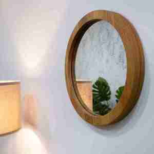 Nouveau look avec un design à prix raisonnable et des miroirs de bain fabriqués Décor de chambre Cadre en bois rond fabriqué en Inde avec une qualité supérieure - Product Image 6