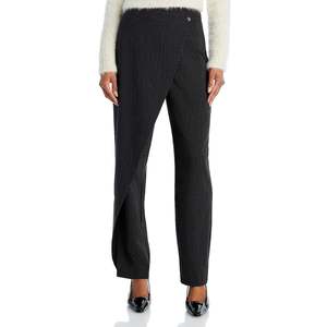 Pantaloni da Completo Asimmetrici a Righe per Donna Lucy Paris in Grigio Antracite - Product Image 1