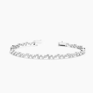 เครื่องประดับสีเหลืองทอง VVS Moissanite สร้อยข้อมือเพชรแฟนซีสำหรับผู้หญิงและผู้หญิง - Product Image 4