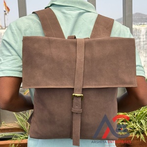 Offre Spéciale daim cuir voyage Vintage tendance personnalisé grande capacité en cuir véritable sac à dos pour hommes et femmes sac d'école pochette d'ordinateur - Product Image 1