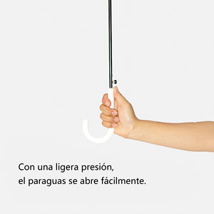 Parapluie droit classique à 8 baleines, ouverture manuelle, transparent, idéal pour les jours de pluie et les mariages/événements - Product Image 5