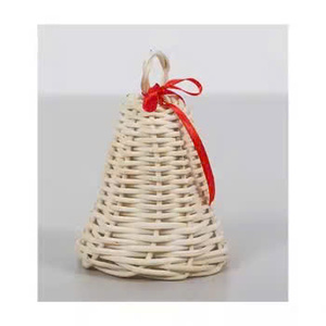 Ornements d'arbre de Noël en rotin durable artisanat en osier tissé naturel décoration suspendue BohoXmas décor fournisseur en gros - Product Image 4