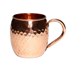 100% Pure Copper <b>Mugs</b> Moscow Mule Hammered Design Copper Metal <b>Mug</b> Wholesale Supplier with <b>Large</b> Storing Capacity - Product Image 1