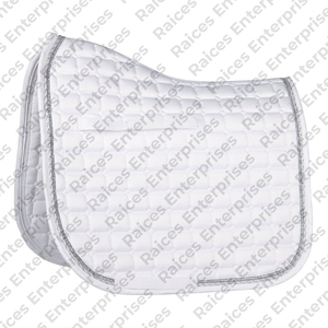 Tapis de selle de saut de dressage occidental anglais pour cheval Nouveau design Tapis de selle en coton vierge uni avec doublure en satin - Product Image 1