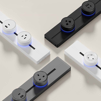Riel de Alimentación para Escritorio de Oficina Industrial, Regleta Multifuncional con Puertos USB, Riel Deslizante con Enchufes, Módulos de Enchufes Personalizables