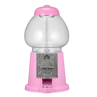 Distributeur de bonbons vintage Kwang Hsieh 15 pouces rose avec support blanc, globe en verre en alliage d'aluminium, capacité de 5 lb, utilisation facile, haute performance