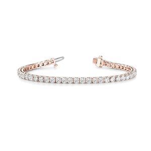7.00MM <span class=keywords><strong>di</strong></span> diamante taglio rotondo <span class=keywords><strong>Tiffany</strong></span> In linea polo Set <span class=keywords><strong>bracciale</strong></span> da donna - Product Image 5