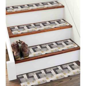 Geometric Pattern Printed <b>Rug</b>: Modern, Ethnic, Mustard, Easy Clean, Machine <b>Washable</b>,Goblen - Product Image 1