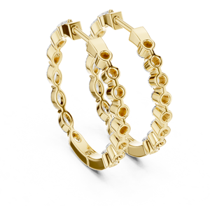 Boucles d'oreilles fantaisie en diamant pour femmes, pierres cultivées en laboratoire, or blanc/jaune/rose, certifiées IGI, bijoux de luxe tendance - Product Image 2