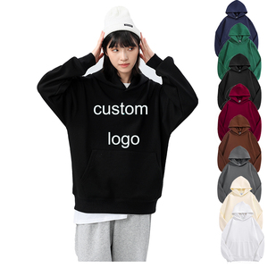 Sweat à capuche unisexe épais en coton polaire vierge de haute qualité sans ficelle simple sweats à capuche pour hommes en vrac de gros logo personnalisé - Product Image 3