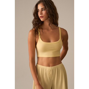 ETHIQUET WISIN Bustier court à bretelles en tissu doux et extensible pour femme - Product Image 5