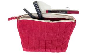 Customizable Vintage Fashion-Style <b>Corduroy</b> Cosmetic Pouch Women's Printed Zipper Closure Summer Clutch Portable Indian - Product Image 6