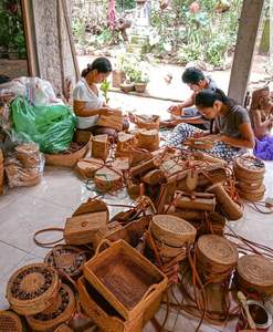 Bolsos de noche de mimbre tejidos a mano naturales 100% para mujer, bolsos de mano para viajes y uso diario, venta al por mayor de India - Product Image 5