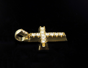Pendentif croix en diamant Moissanite VVS glacé en argent 925 collier à breloques Jésus Hip Hop pour cadeau d'anniversaire - Product Image 2