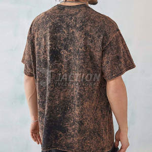 Camiseta de algodón 100% con estampado de ajuste holgado de secado rápido para hombres, camisetas de lavado ácido de último diseño de alta calidad hechas en Pakistán - Product Image 4